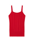 Top a spalline in maglia Nadine - Rosso