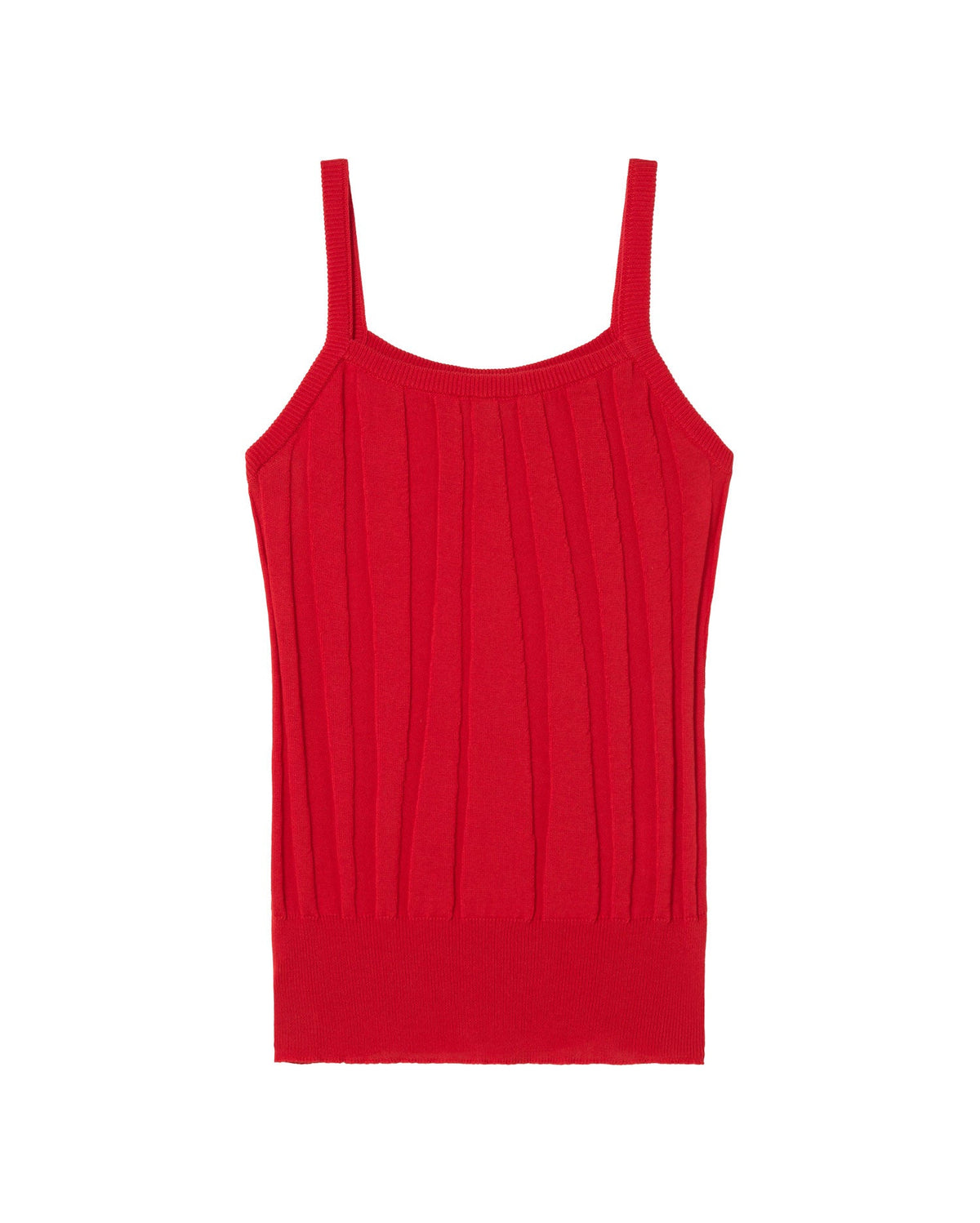 Top a spalline in maglia Nadine - Rosso