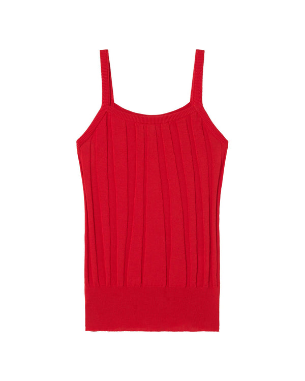 Nadine Knitted Strappy Top - Red