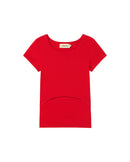 Top rojo Faye sostenible - silueta 1