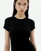 Stricktop Ecovero Rue - Schwarz