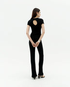 Stricktop Ecovero Rue - Schwarz