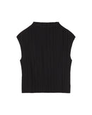 Top negro plisado Maddox sostenible  - silueta 1