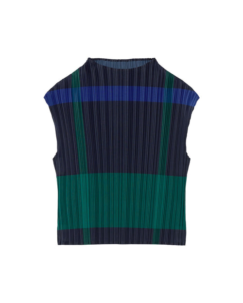 Top multicolor plisado Maddox sostenible - silueta 1