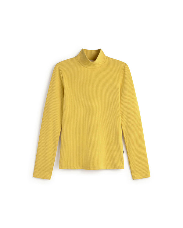 Aine Hemp Roll-Neck Top - Yellow