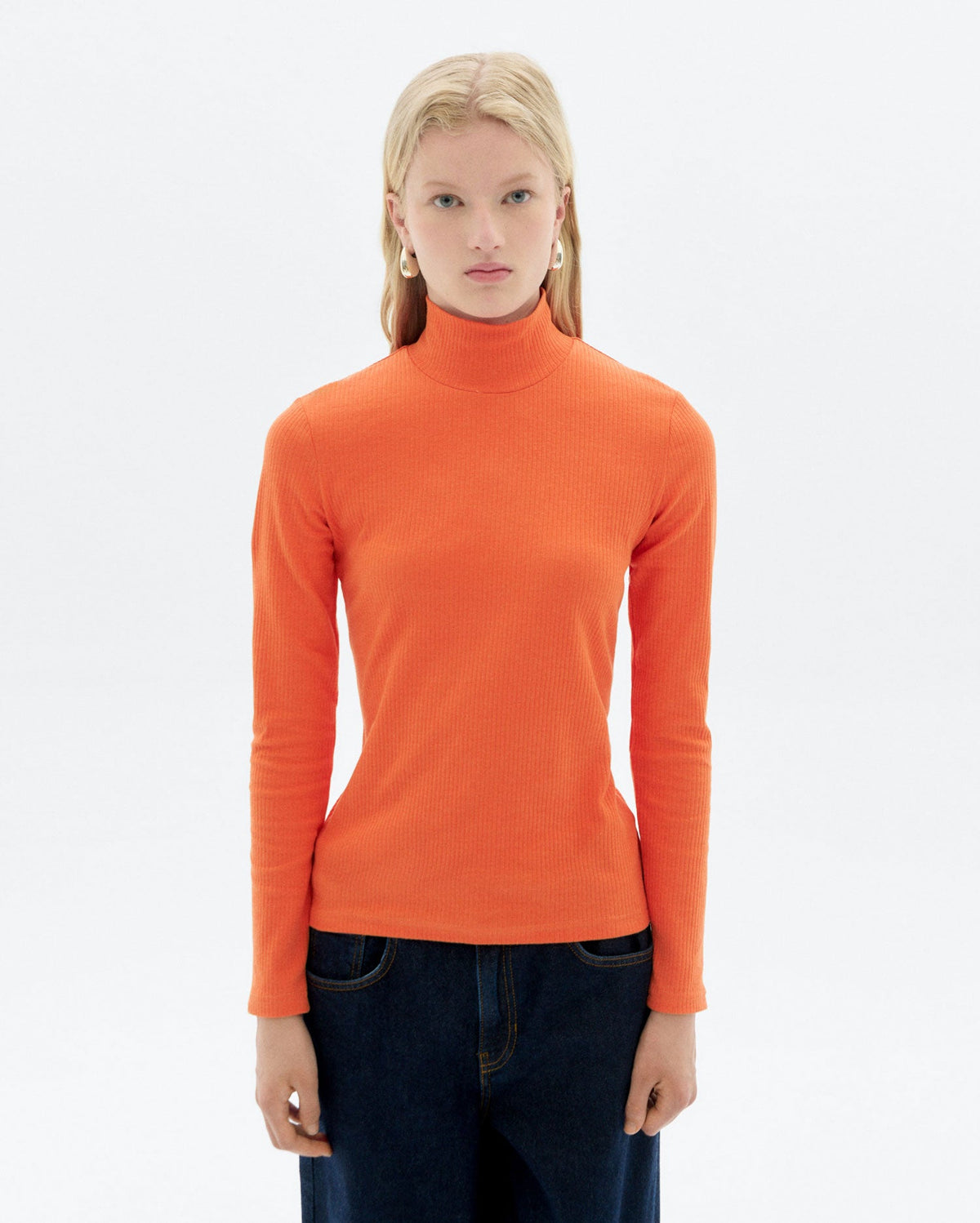 Top cuello alto naranja hemp Aine sostenible - 1