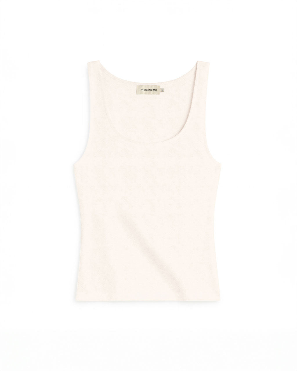 Silma ecru cashmere tank top - silhouette 1
