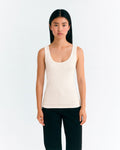 Ecru cashmere tank top Silma - 1