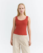 Top rib rojo Julia sostenible - 2