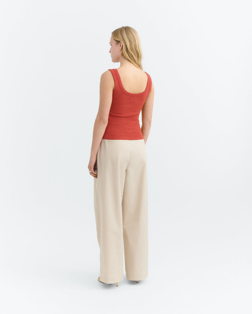 Top rib rojo Julia sostenible - 4