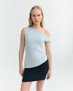 Top blu asimmetrico Zohar sostenibile - 2