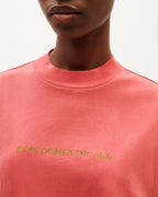 T-shirt rosa Here Comes The Sun sostenibile - 2
