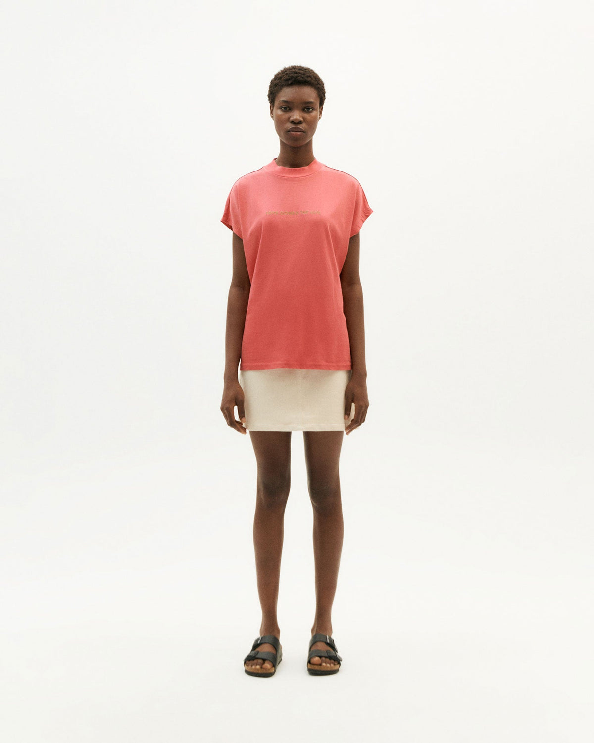 T-shirt rosa Here Comes The Sun sostenibile - 3