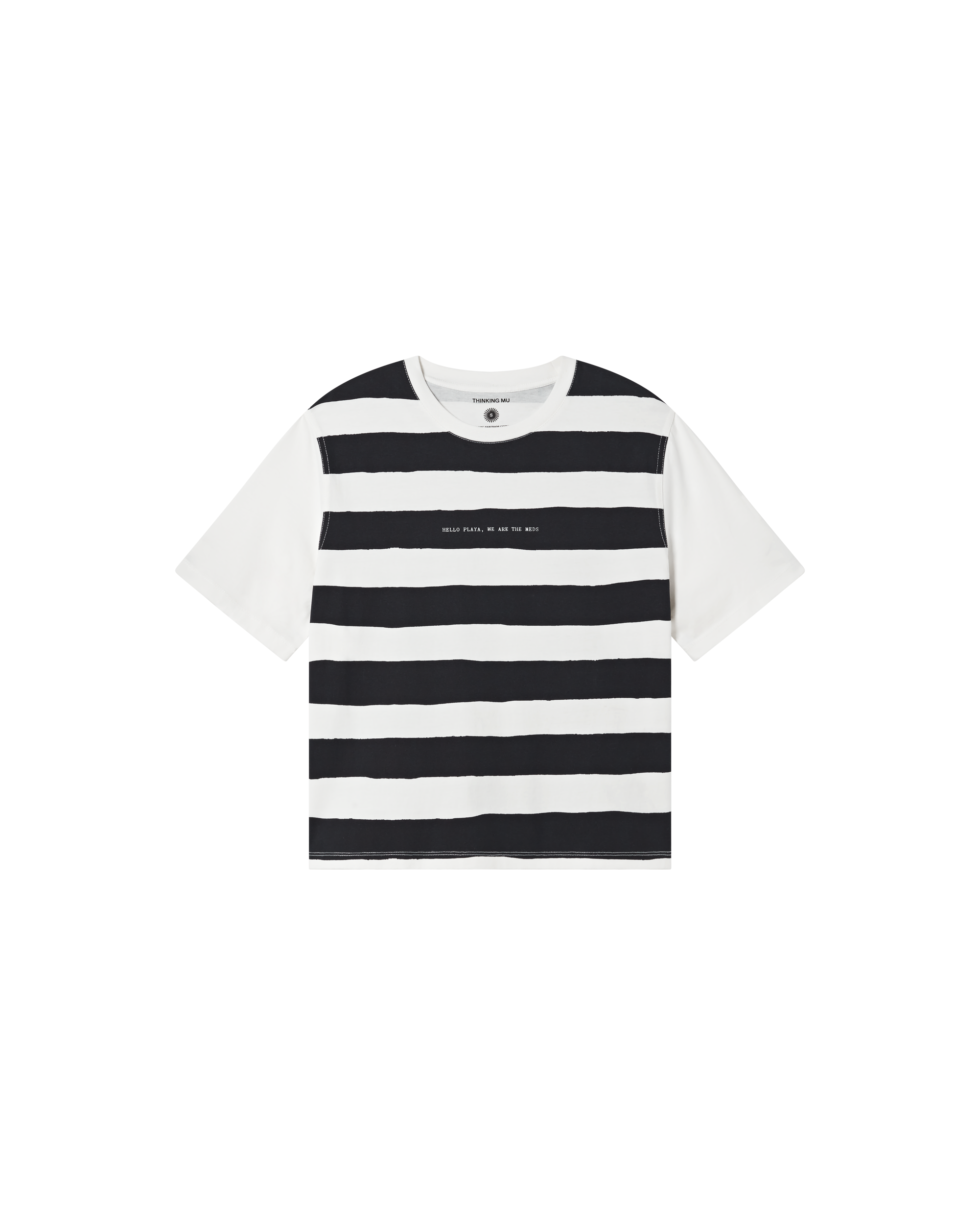 Camiseta blanca hello playa Lucia sostenible  - silueta
