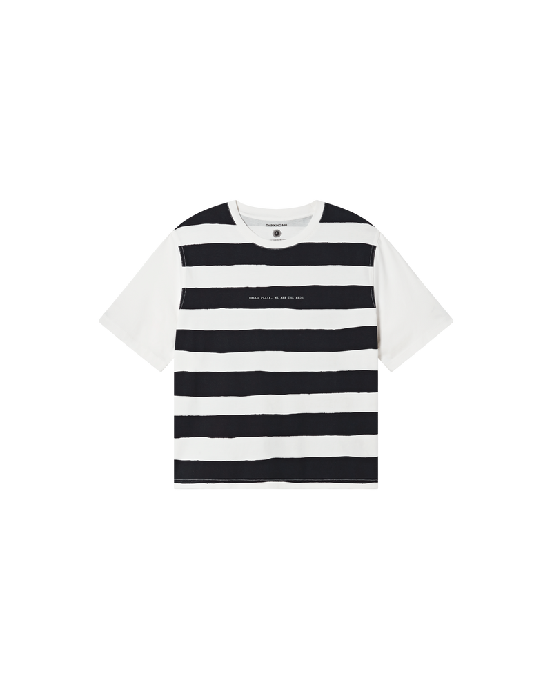 Camiseta blanca hello playa Lucia sostenible  - silueta