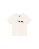 Camiseta blanca love Ida sostenible - silueta 1