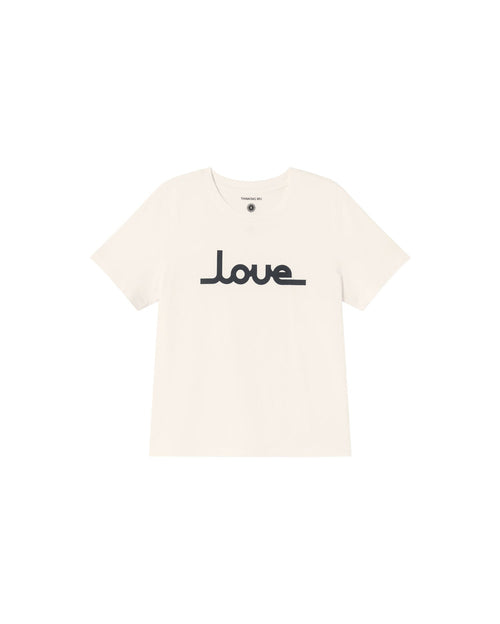 Camiseta blanca love Ida sostenible - silueta 1