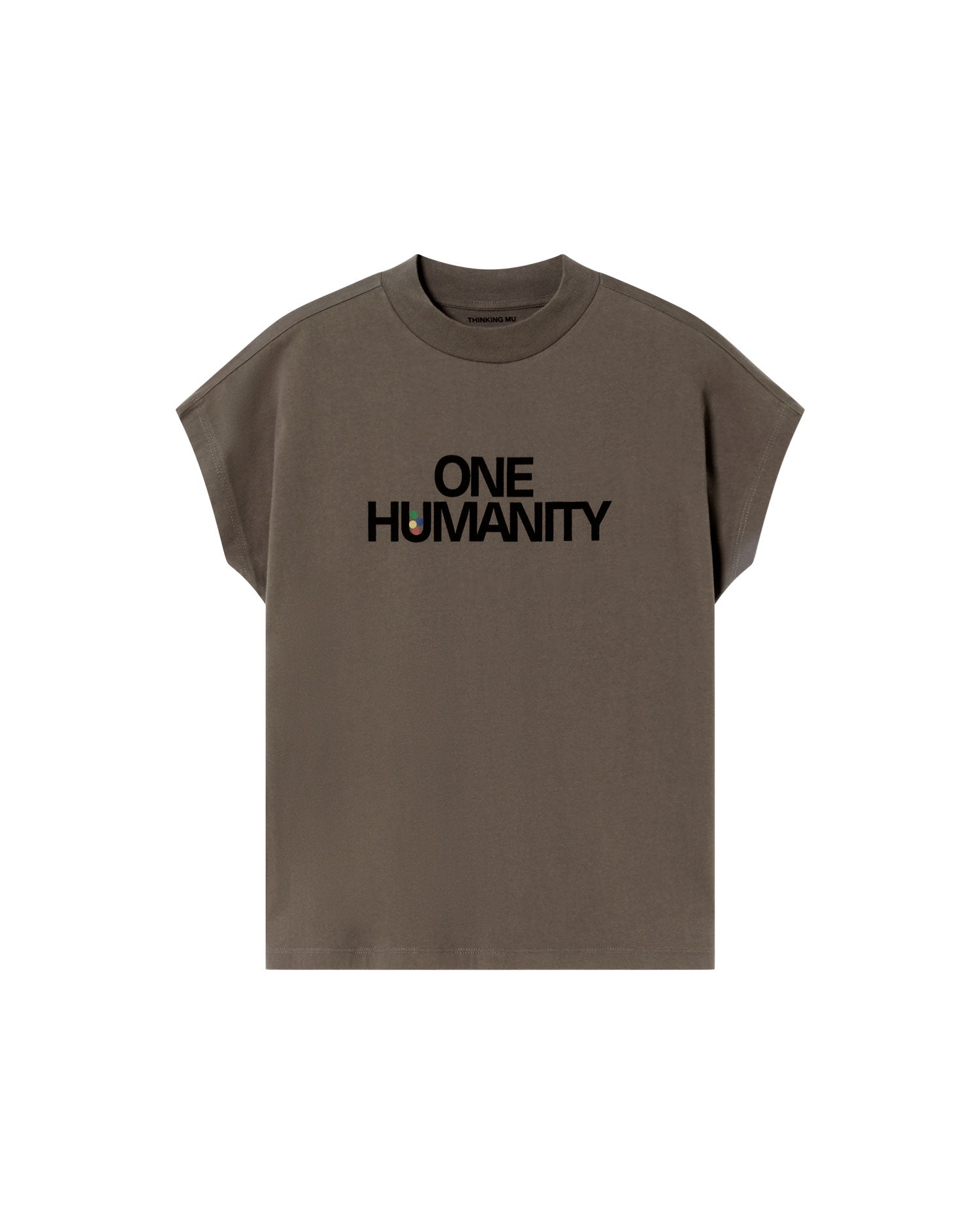 Camiseta gray One humanity Volta sostenible-silueta-1
