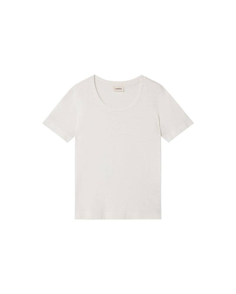 Camiseta blanca hemp Cassia sostenible - silueta 1