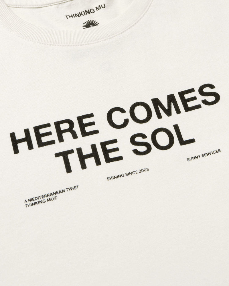 Camiseta blanca classic sol Ida sostenible - silueta 3