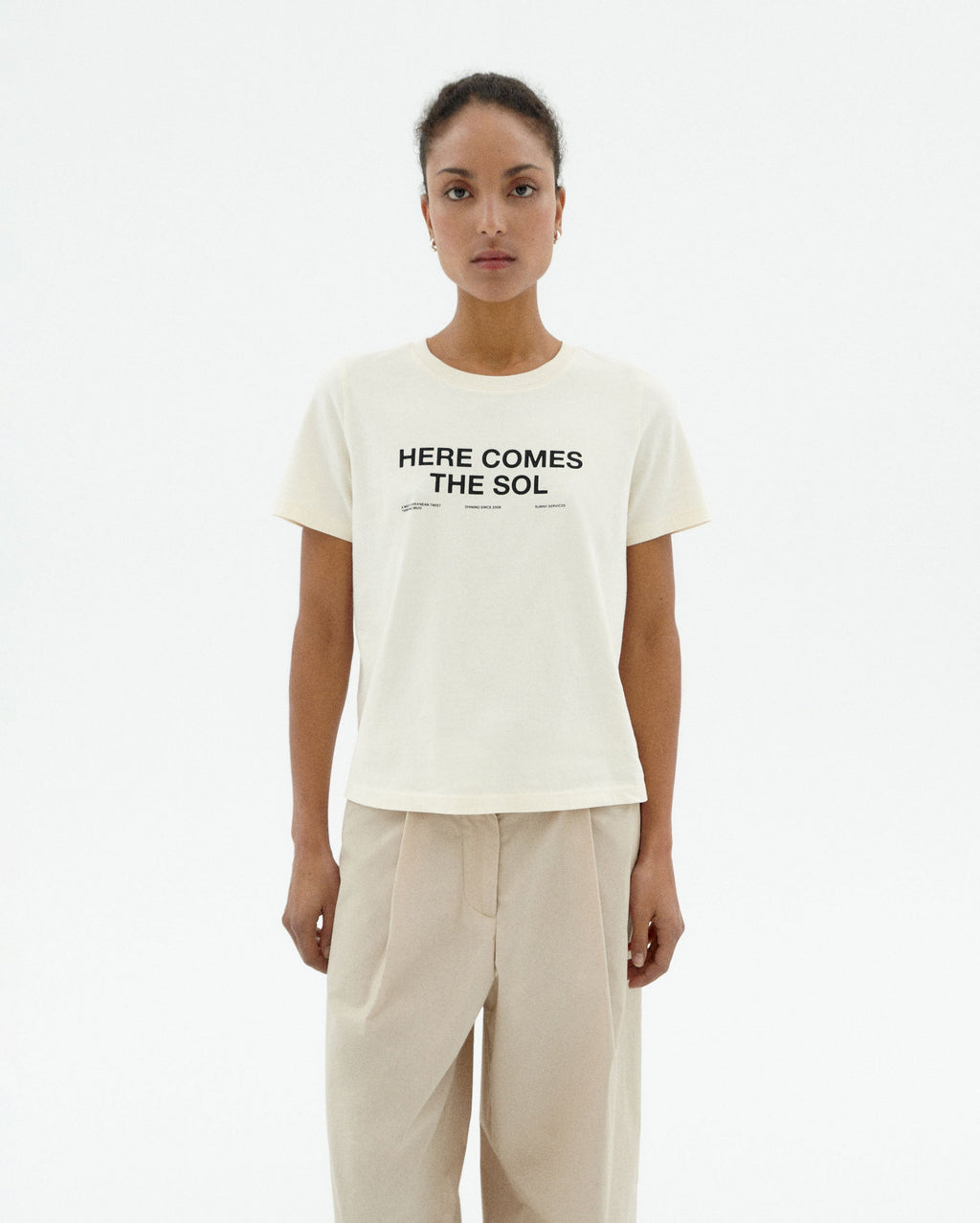 Camiseta blanca classic sol Ida sostenible-1