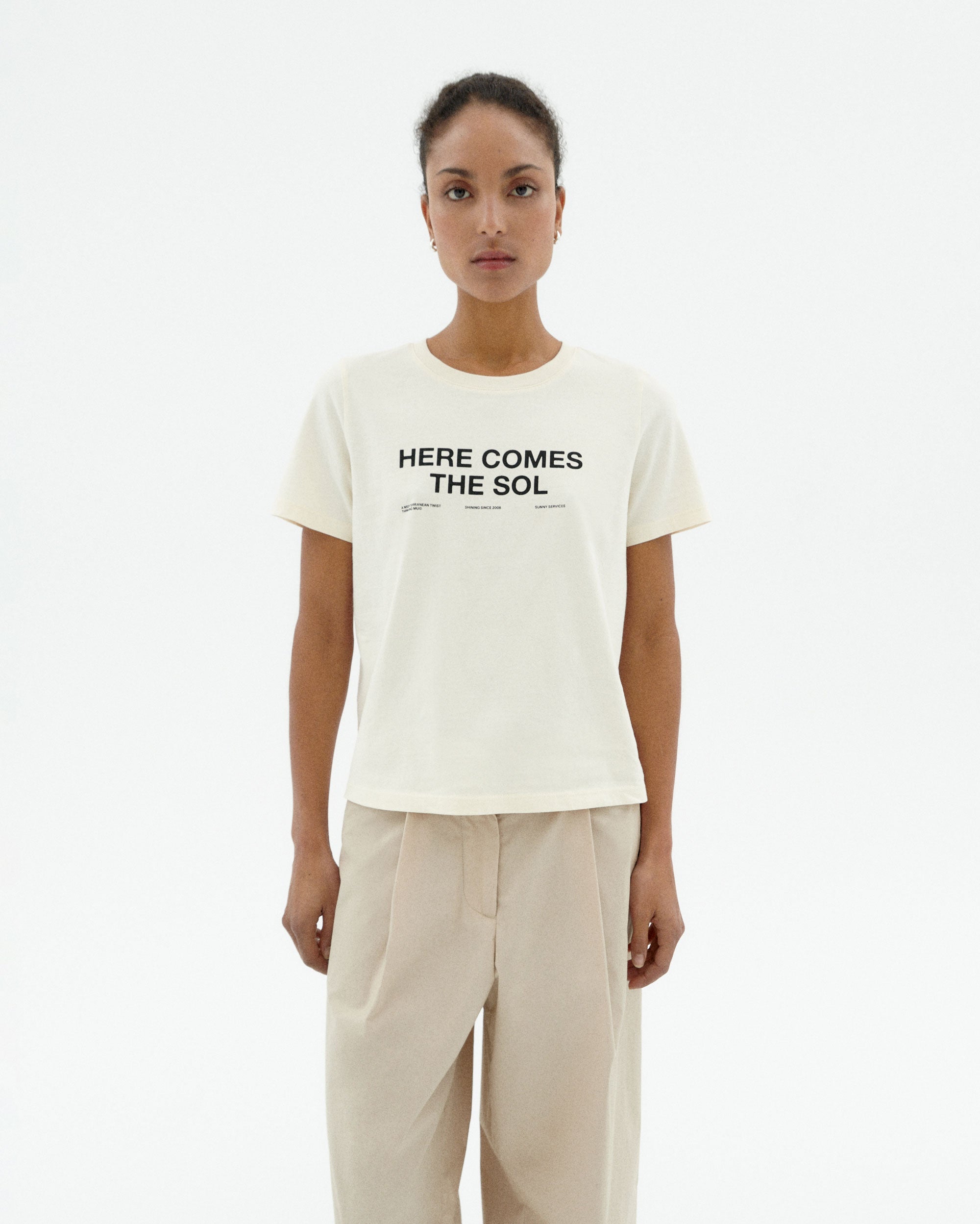 Camiseta blanca classic sol Ida sostenible-1
