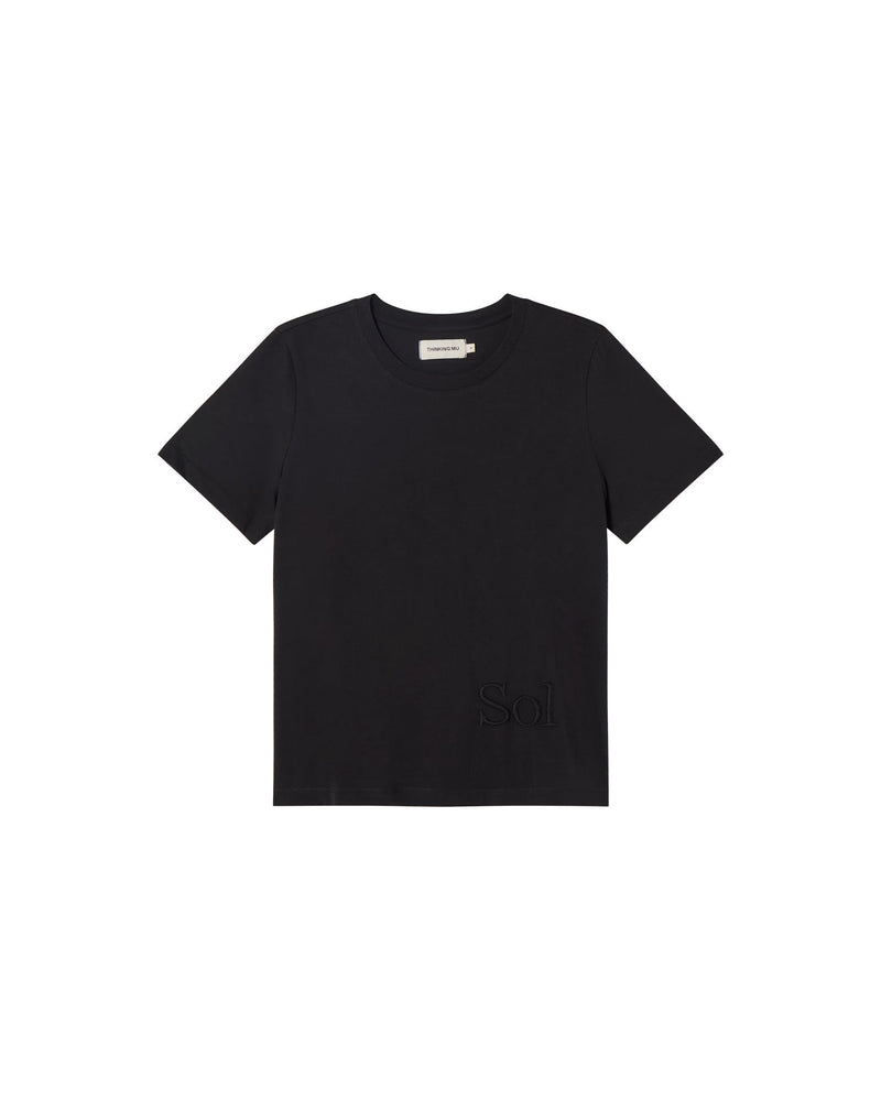 Camiseta negra sol type Ida sostenible - silueta 1