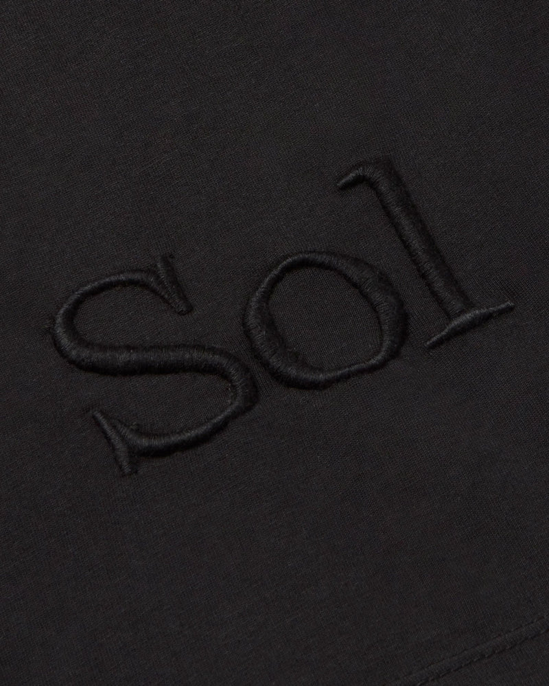 Camiseta negra sol type Ida sostenible - silueta 3