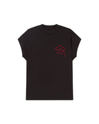 Camiseta bordada a mano flor Volta sostenible silueta - 1