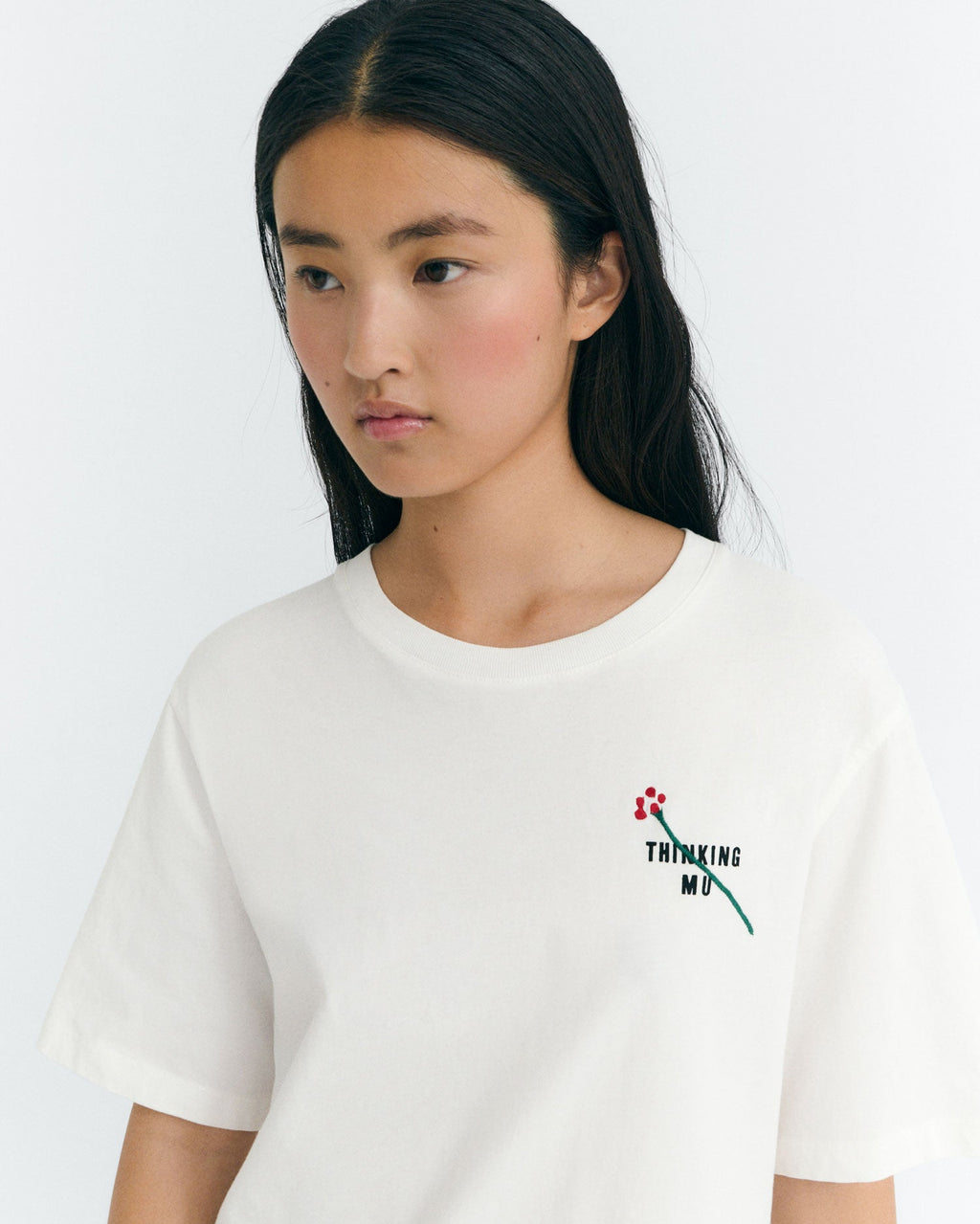 Camiseta bordada flor TM Lucia sostenible - 3