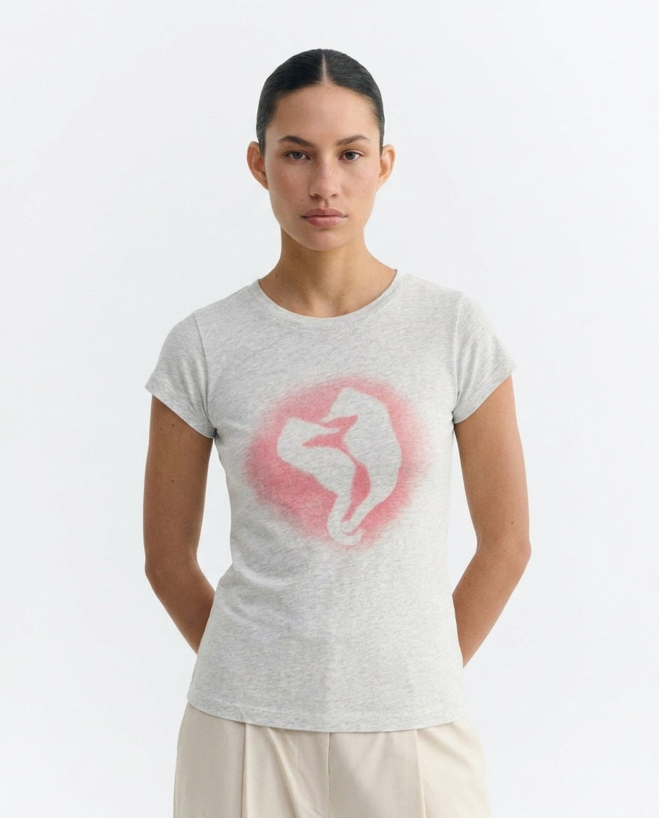 Slim-fit T-shirt Hippocampe Mirna