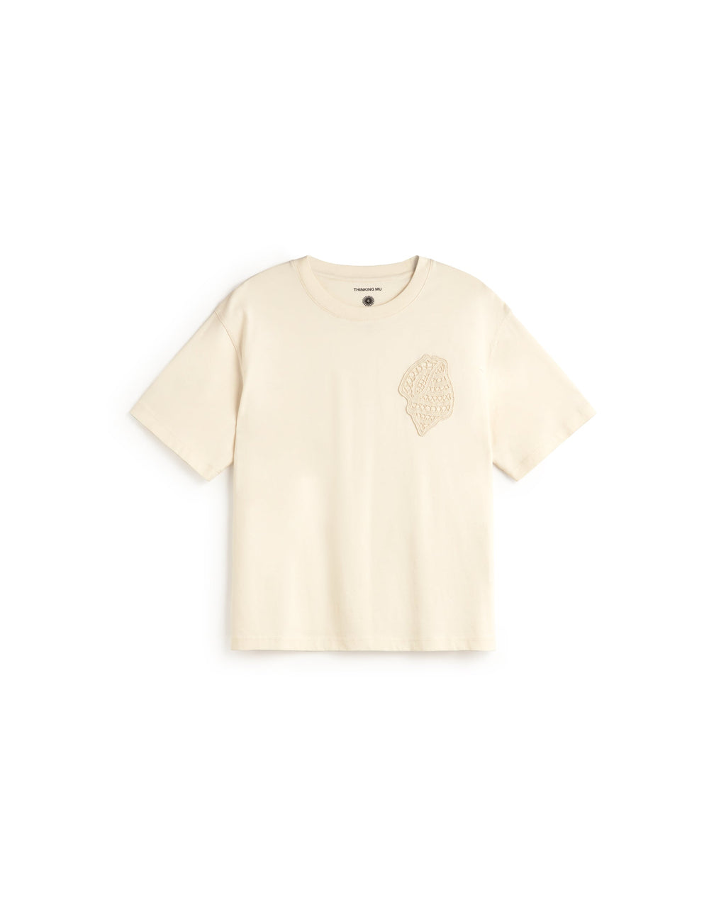 Camiseta patch bordado shell Lucia sostenible silueta - 1