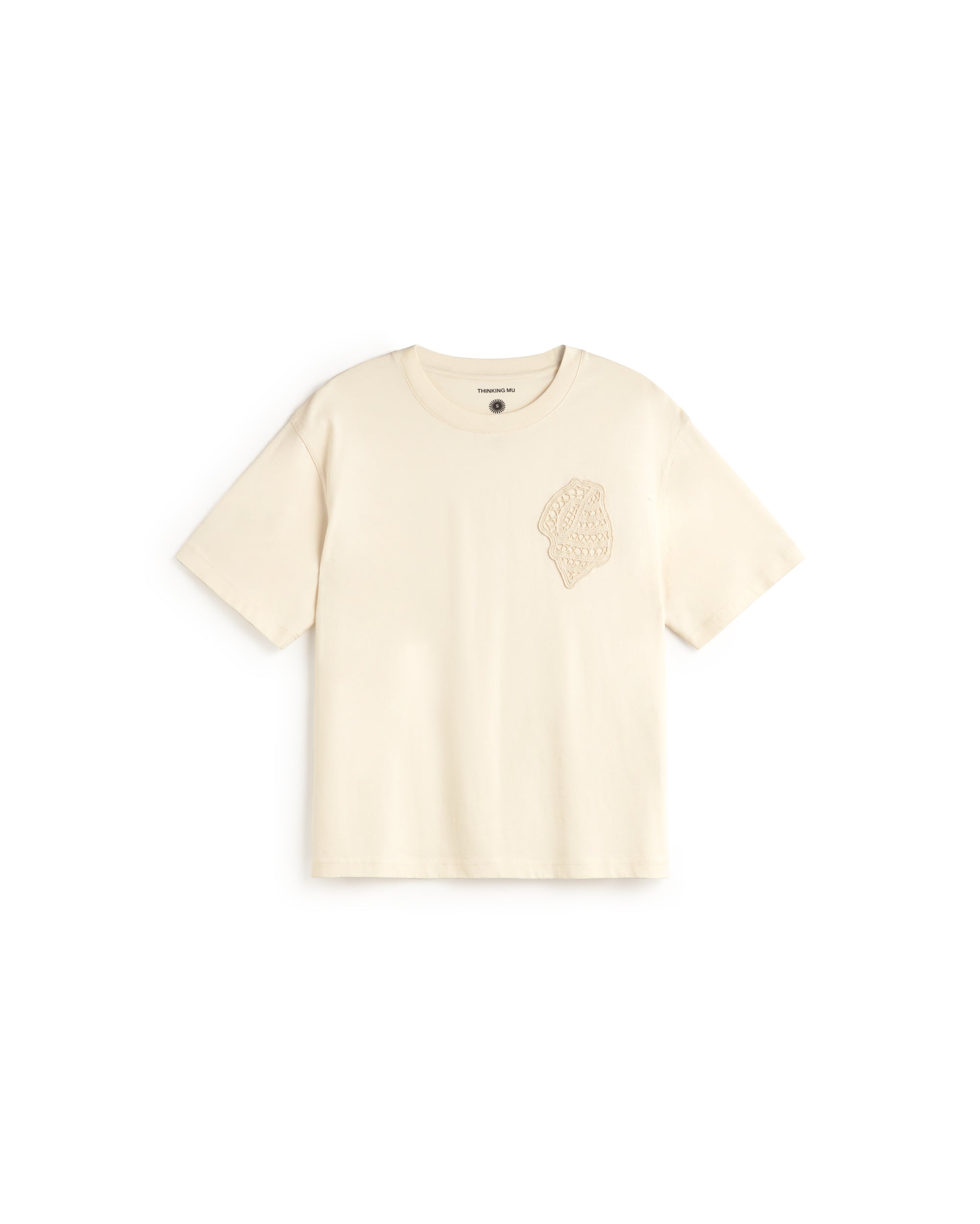 Camiseta patch bordado shell Lucia sostenible silueta - 1