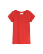 Camiseta slim roja Mirna-R sostenible silueta - 1