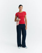 Camiseta slim roja Mirna-R sostenible - 1