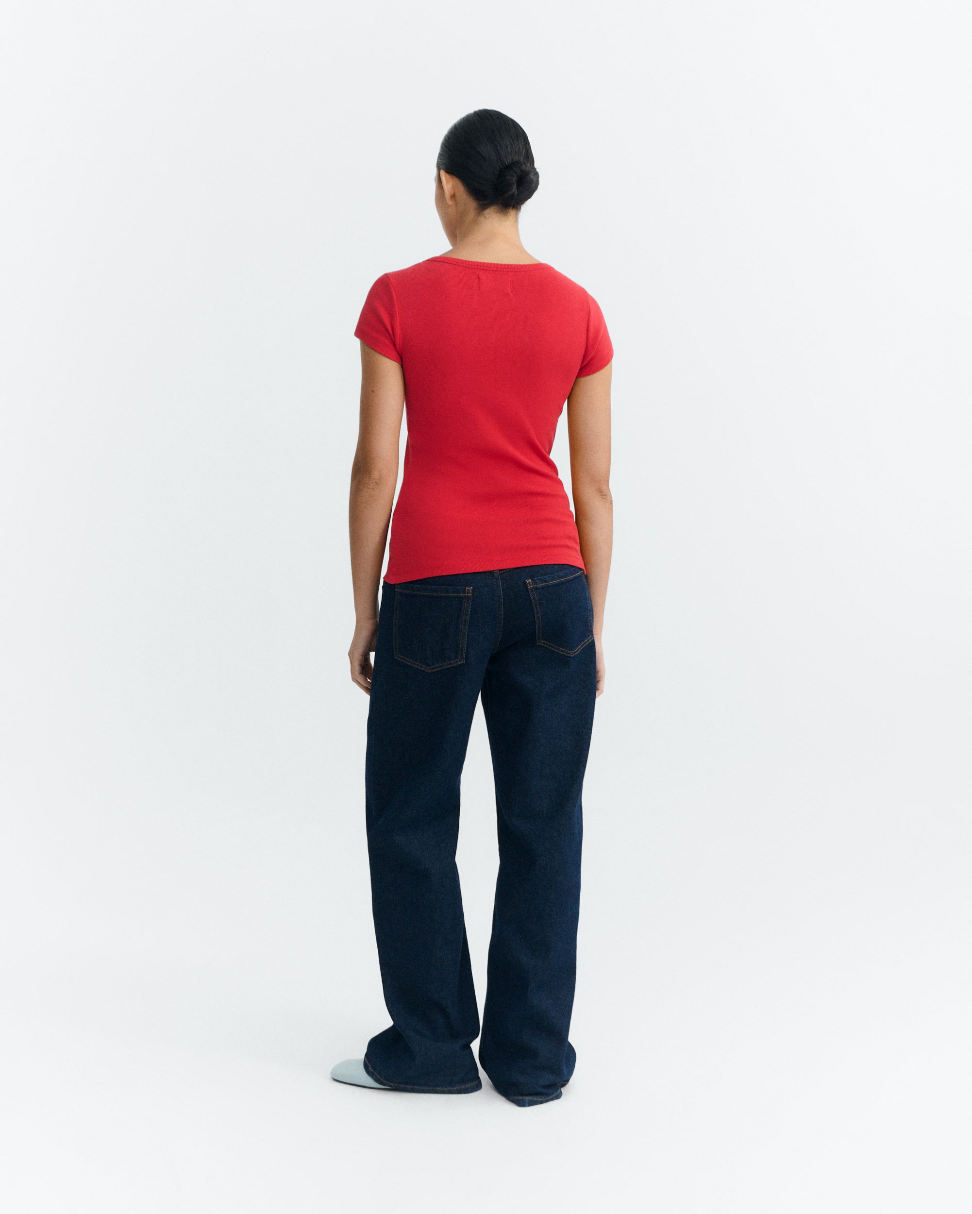 Camiseta slim roja Mirna-R sostenible - 4