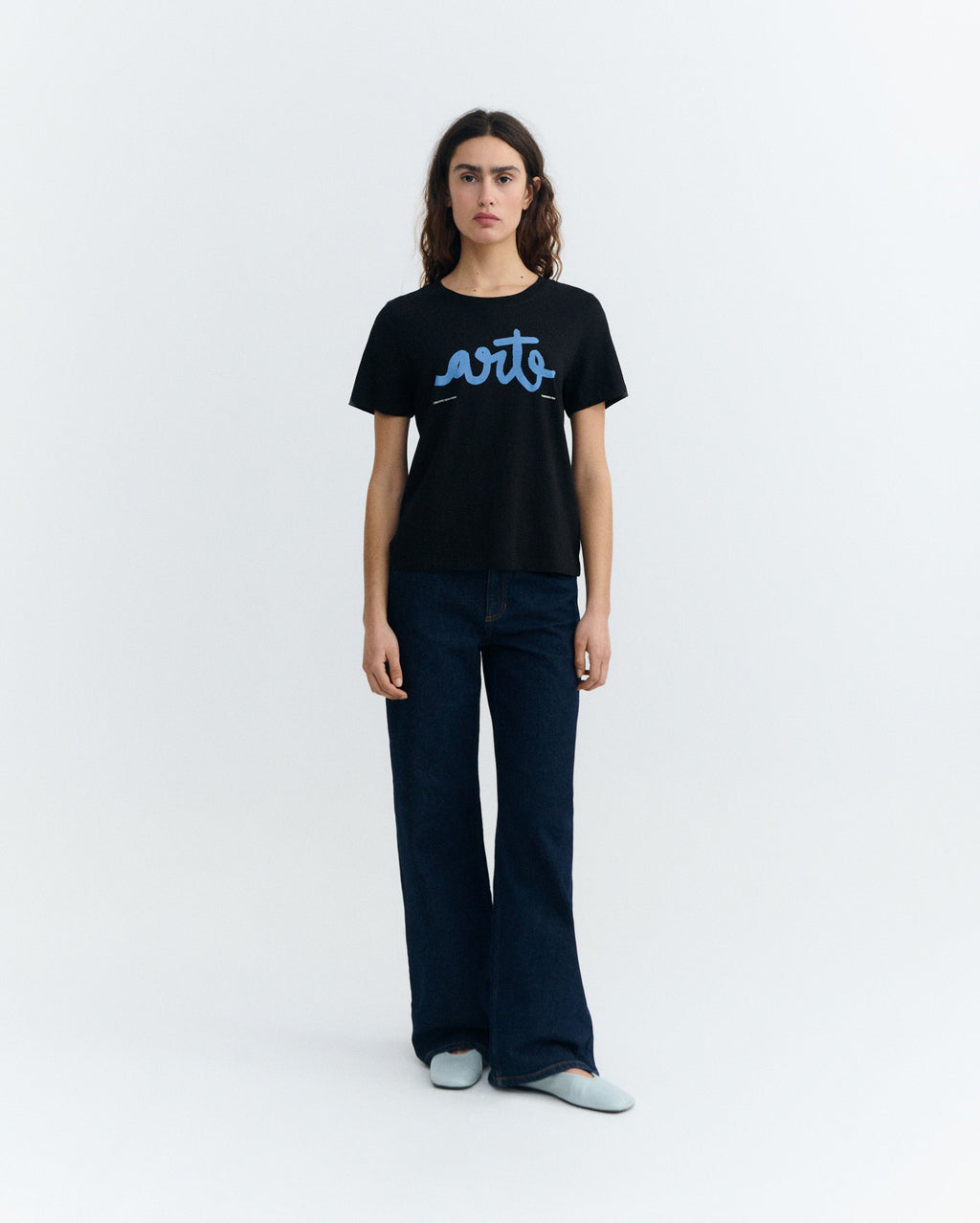 Camiseta negra arte Ida sostenible - 2