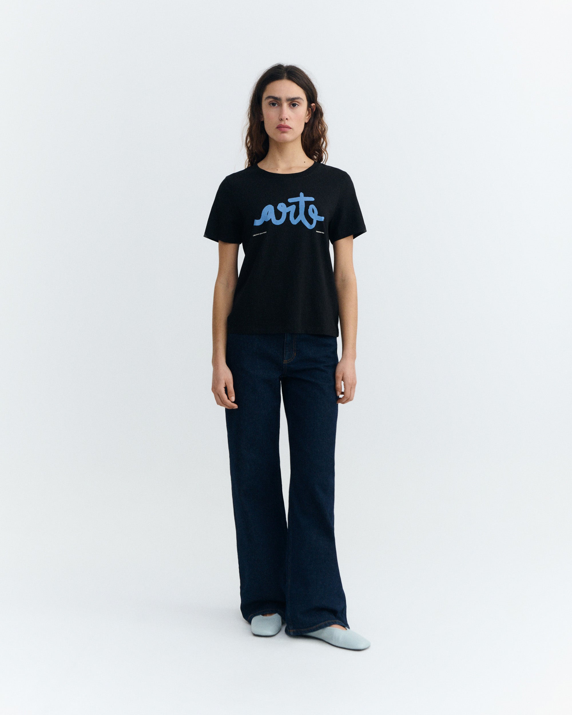 Camiseta negra arte Ida sostenible - 2