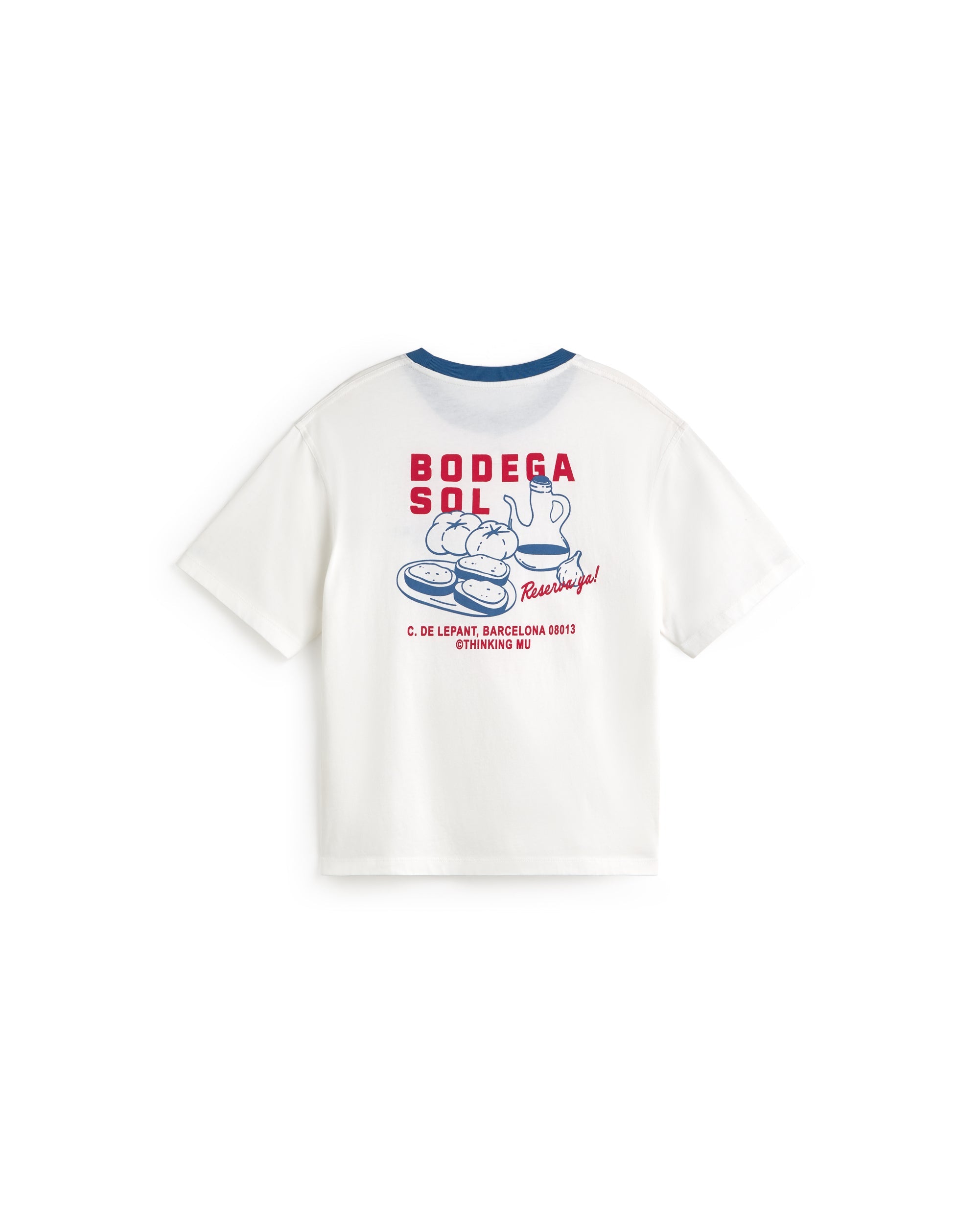 Camiseta contraste azul bodega sol Lucia sostenible silueta - 3
