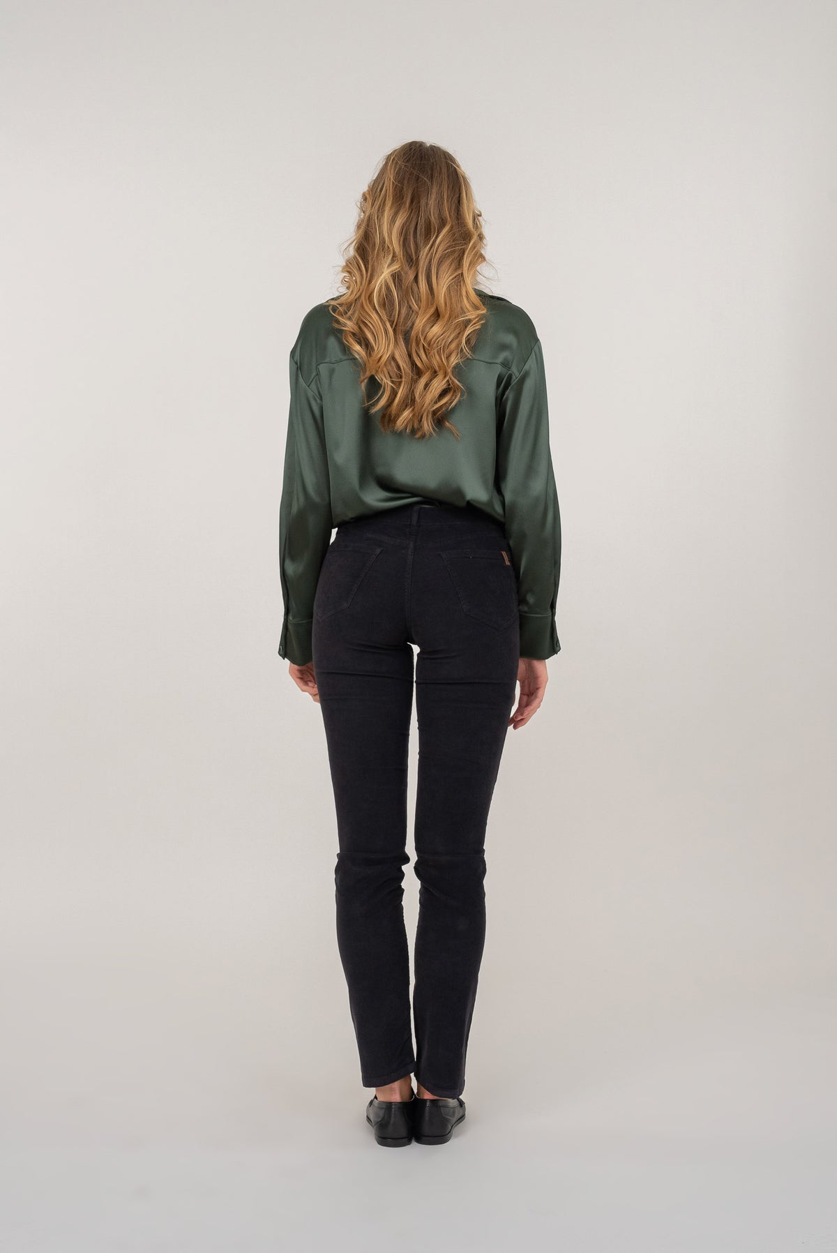 Pantalon Droit Nerium Velvet Corduroy - Noir - Femme