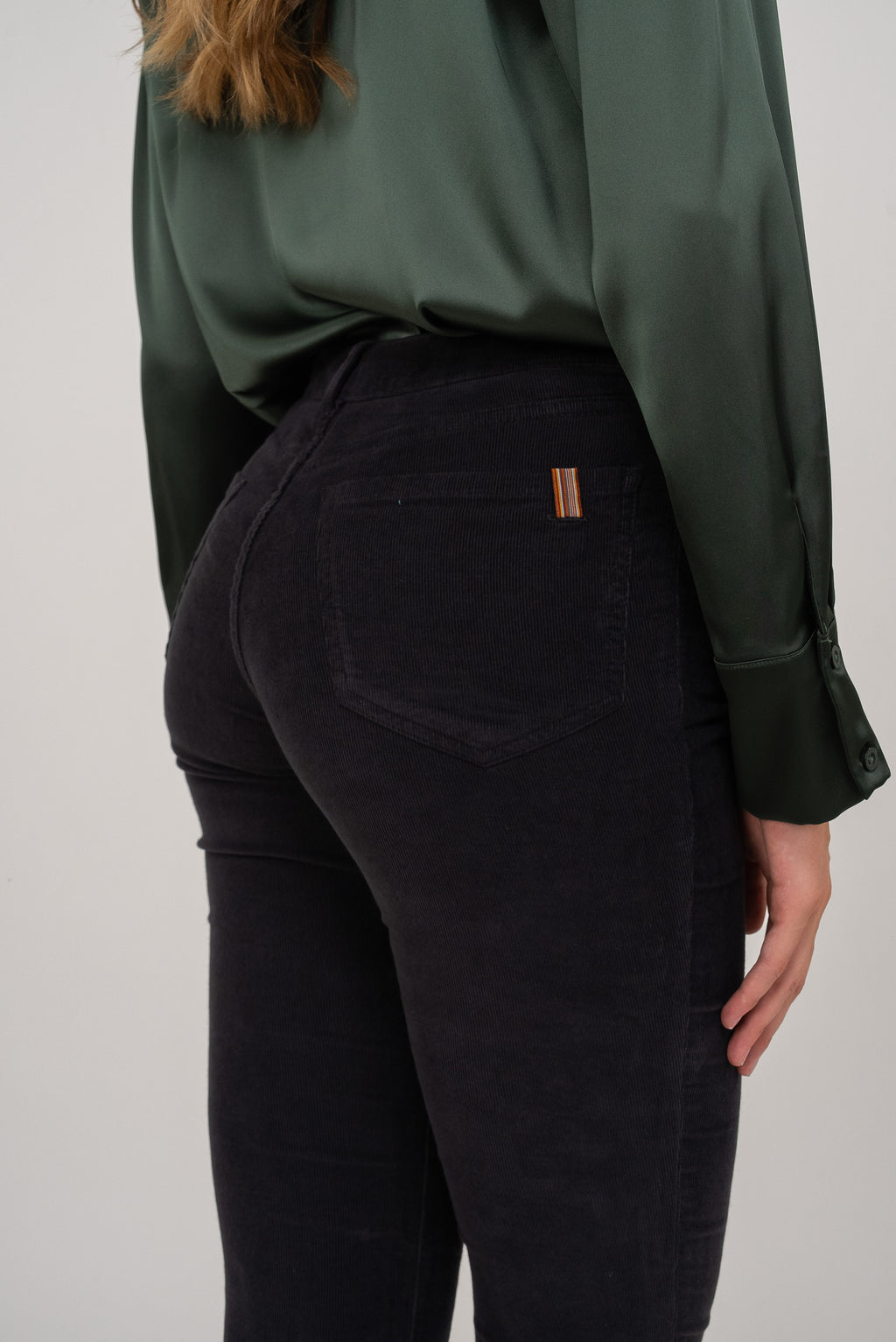 Pantalon Droit Nerium Velvet Corduroy - Noir - Femme