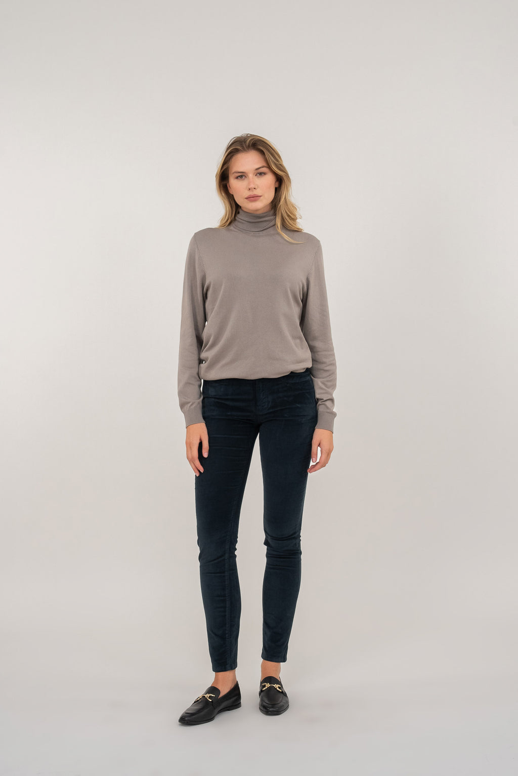 Pantalon Slim Bamboo Smooth Velvet - Vert Forêt - Femme