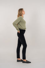 Pantalon Slim Bamboo Smooth Velvet - Noir - Femme