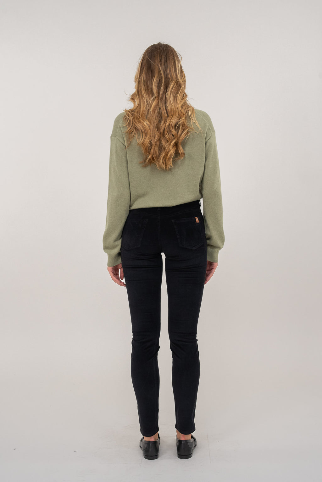 Pantalon Slim Bamboo Smooth Velvet - Noir - Femme