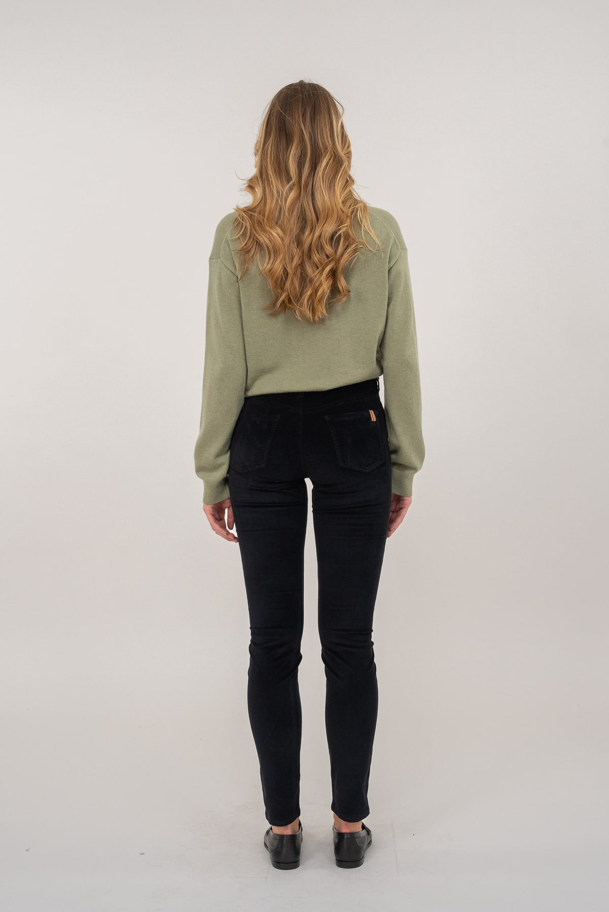Pantalon Slim Bamboo Smooth Velvet - Noir - Femme
