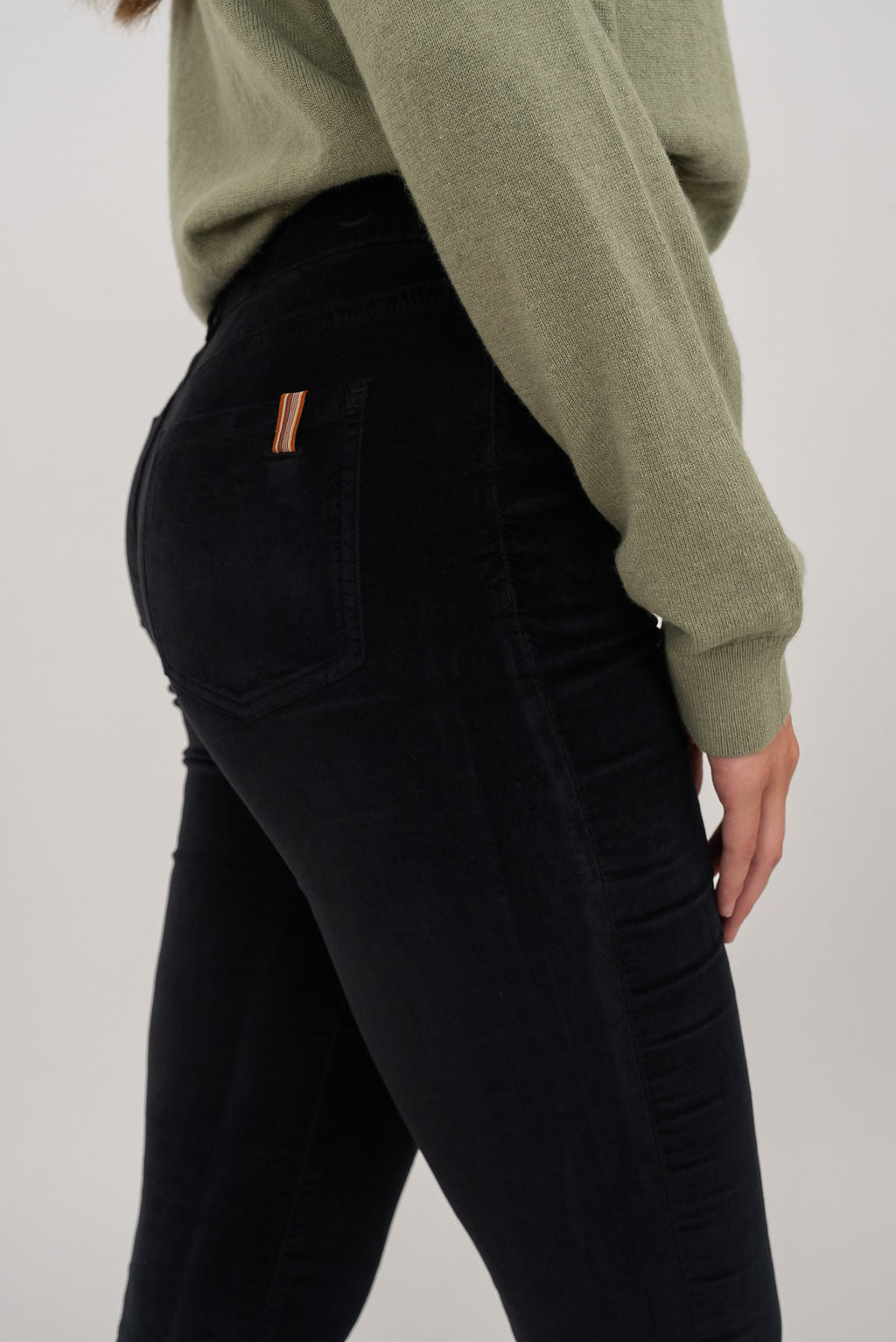 Pantalon Slim Bamboo Smooth Velvet - Noir - Femme