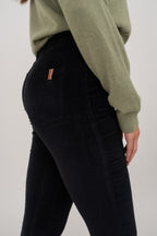 Pantalon Slim Bamboo Smooth Velvet - Noir - Femme