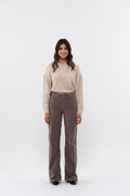 Scille Smooth Flare Trousers - Taupe - Women