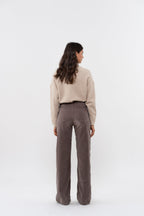 Scille Smooth Flare Trousers - Taupe - Women