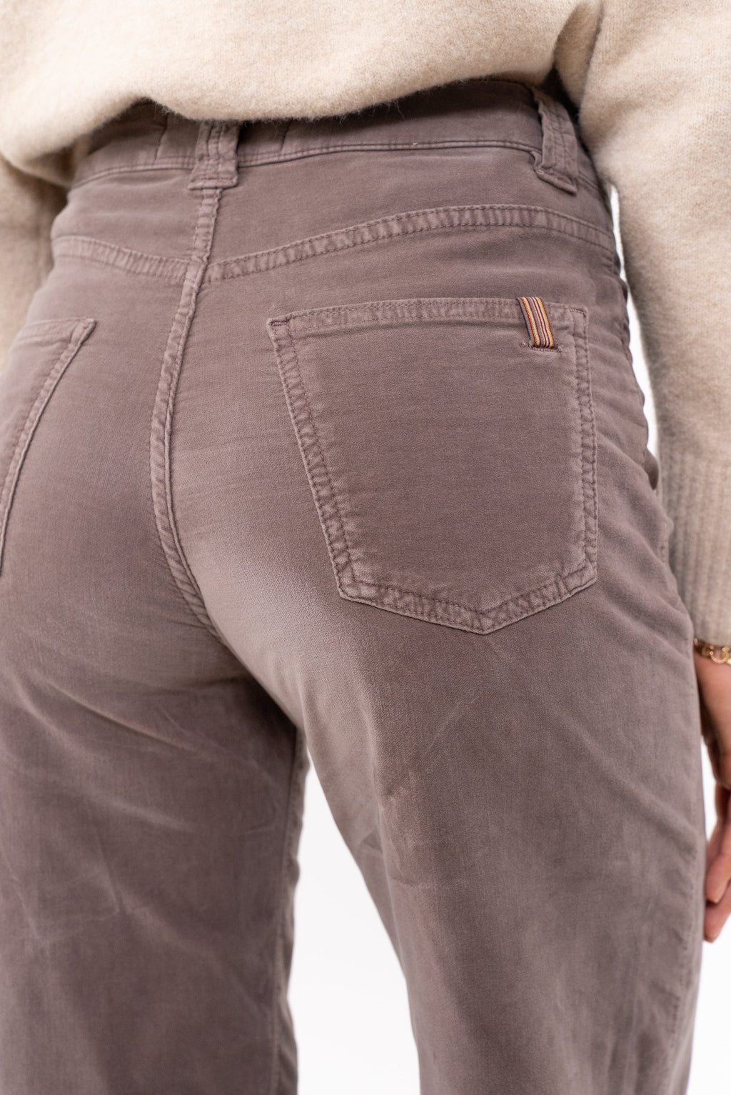 Scille Smooth Flare Trousers - Taupe - Women